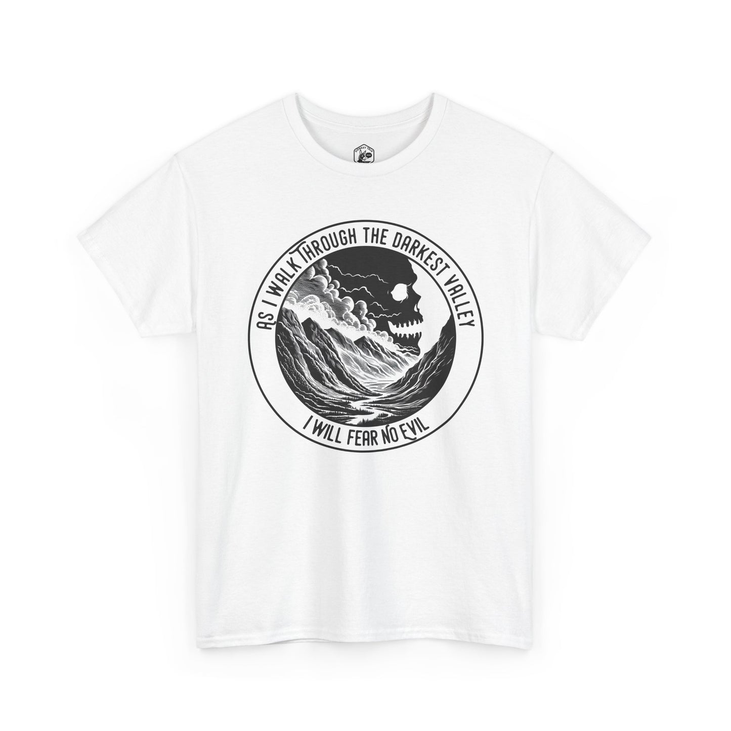 Fear No Evil Psalm 23 T-Shirt | Christian Graphic Tee, Front & Back Print