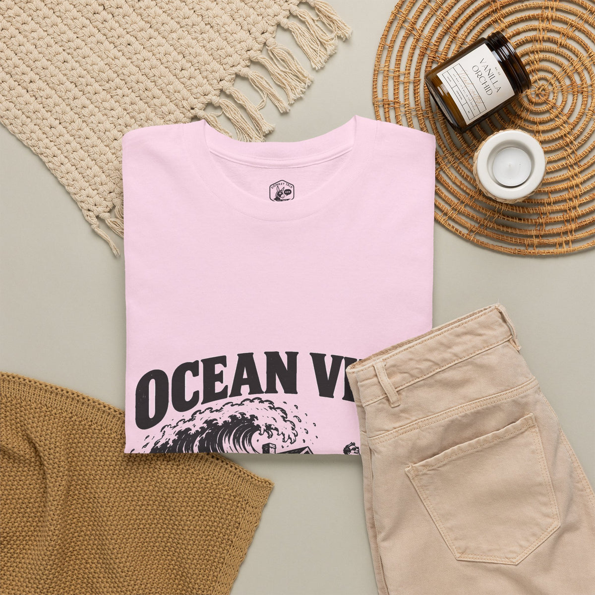 Ocean View, Sand Foundation T-Shirt | Matthew 7:26 Funny Christian Tee