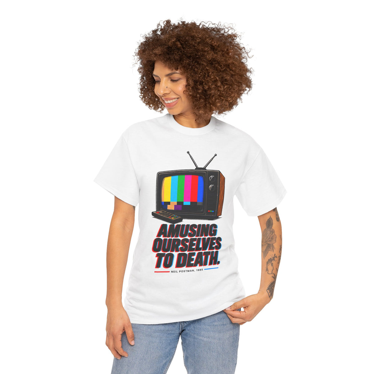 Amusing Ourselves to Death T-shirt – Donkey Talk graphic tee