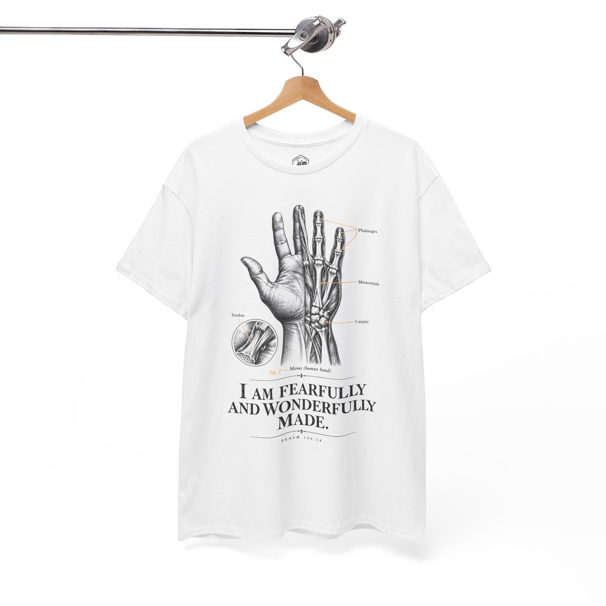 Fearfully and Wonderfully Made Engraving T-shirt – Donkey Talk graphic tee