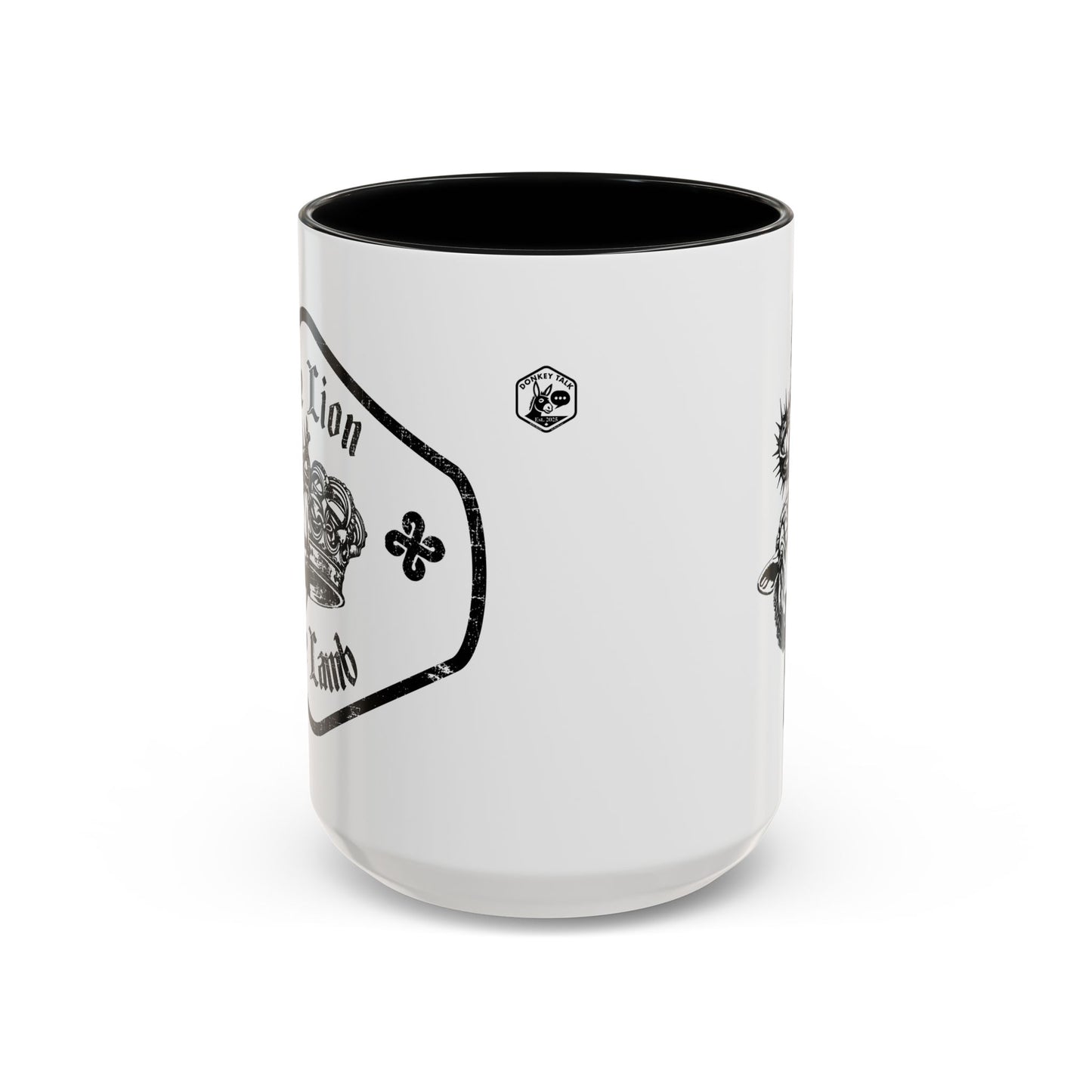 Lion & Lamb Religious Accent Coffee Mug — Crown of Thorns Christian Gift (11/15oz)