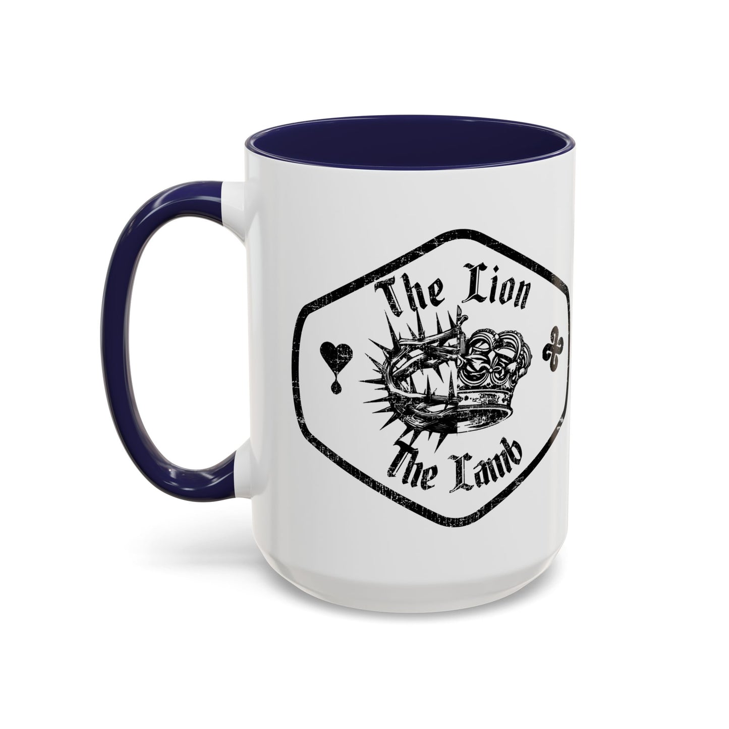 Lion & Lamb Religious Accent Coffee Mug — Crown of Thorns Christian Gift (11/15oz)