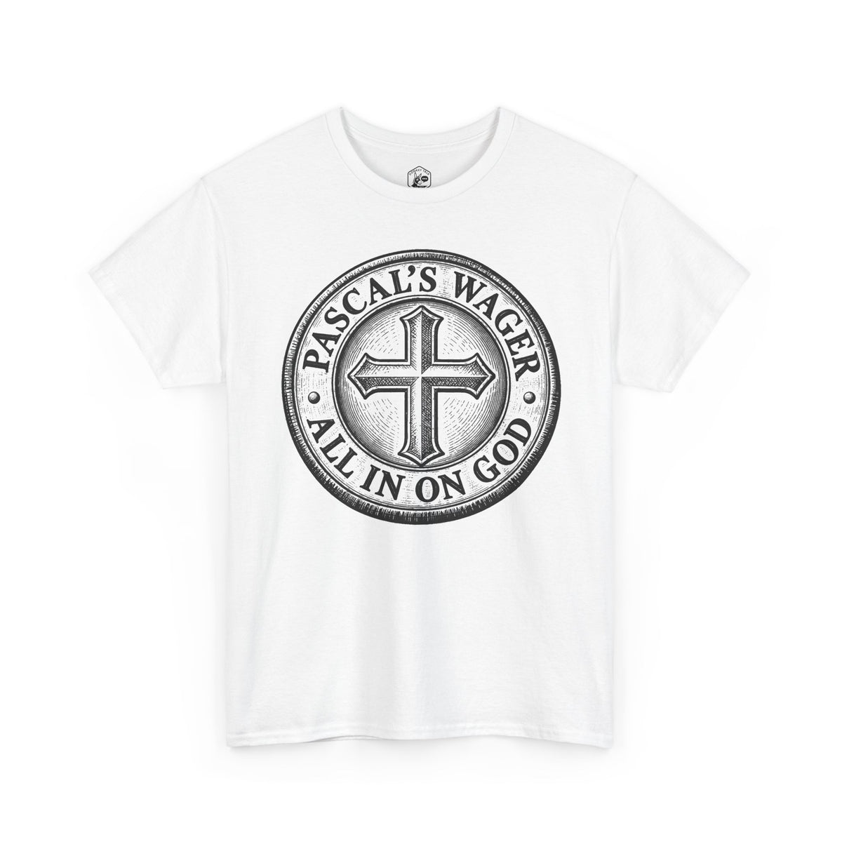 Pascal's Wager All In on God Coin T-shirt – Donkey Talk graphic tee