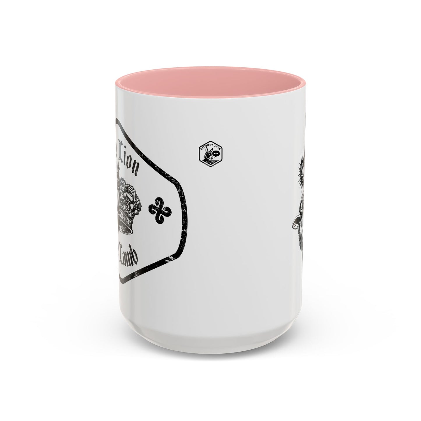 Lion & Lamb Religious Accent Coffee Mug — Crown of Thorns Christian Gift (11/15oz)