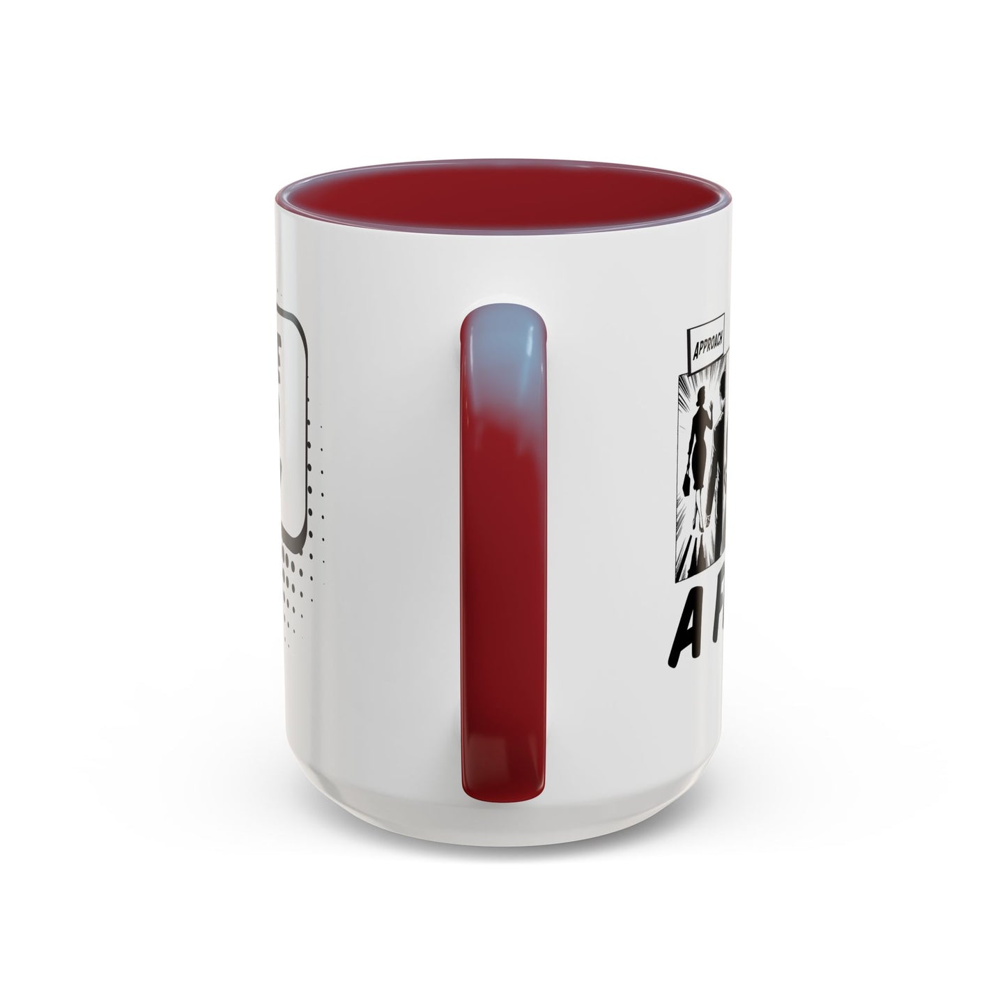 Free Hug Day Accent Coffee Mug – Funny Black & White Comic Speech Bubble Design (11/15 oz)
