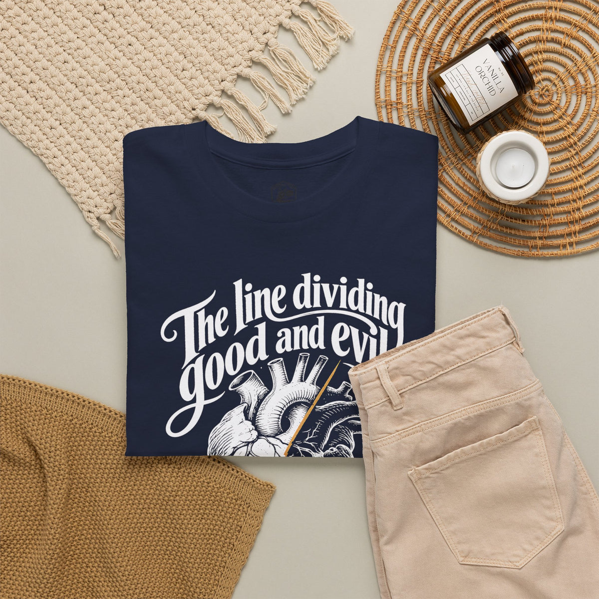 The Line Dividing Good and Evil T-shirt – Donkey Talk graphic tee