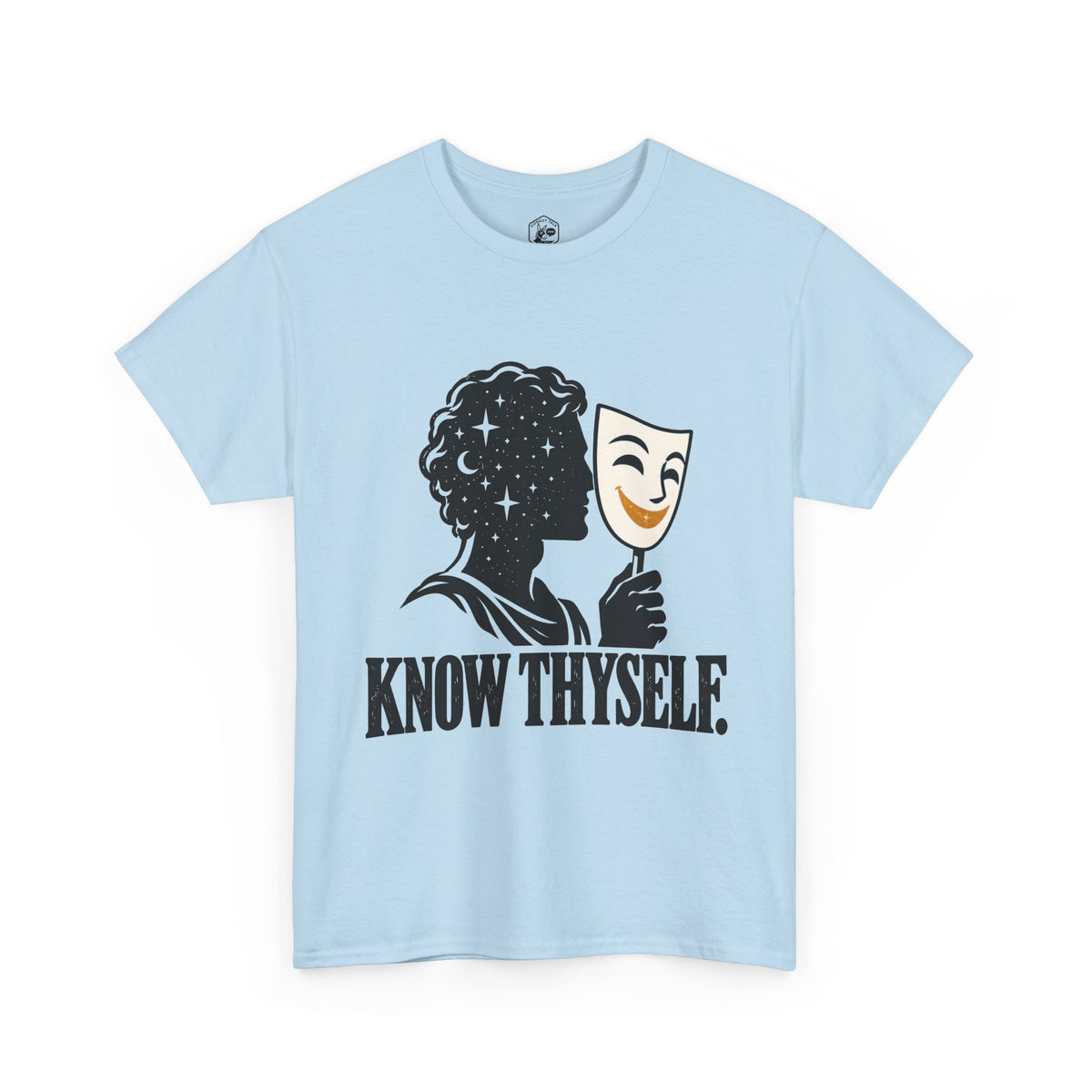 Know Thyself Starlit Mind and Mask T-Shirt | Philosophy and Faith Tee