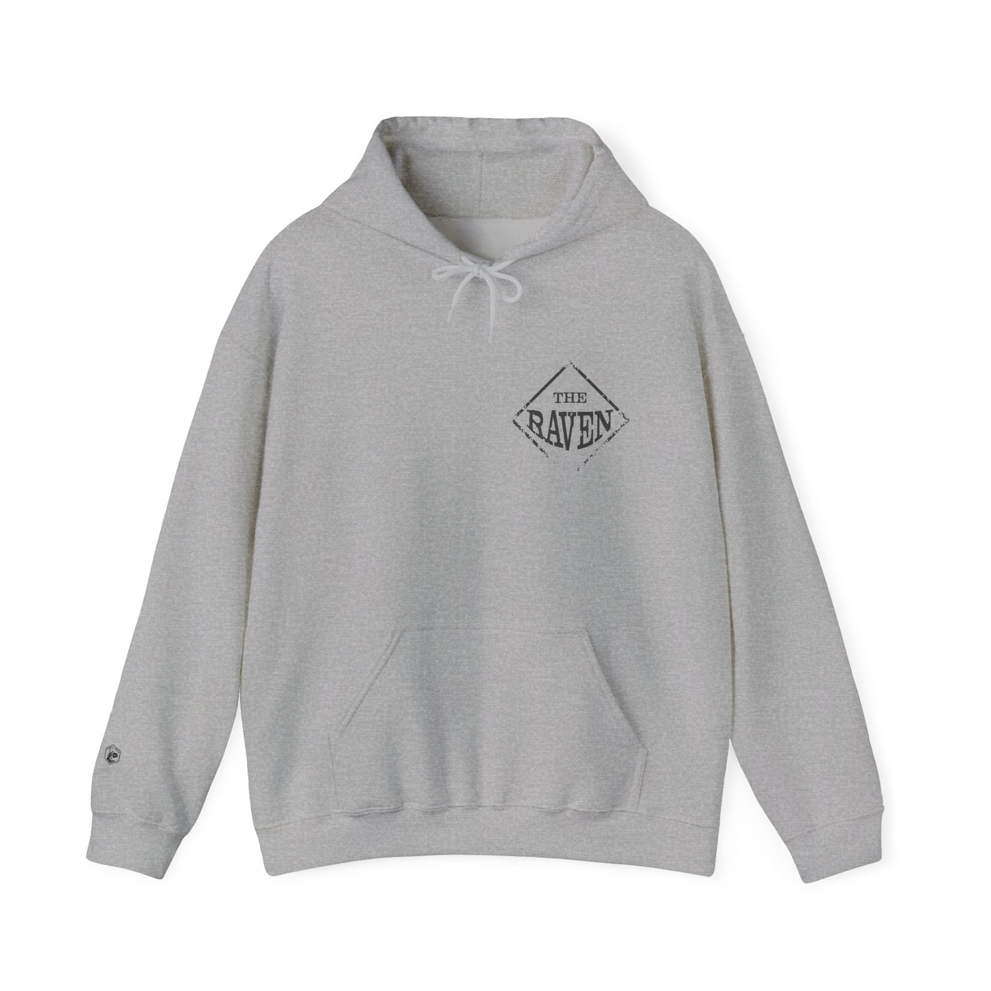 The Raven Unisex Heavy Blend Hoodie - Black Bird Design, Cozy & Stylish