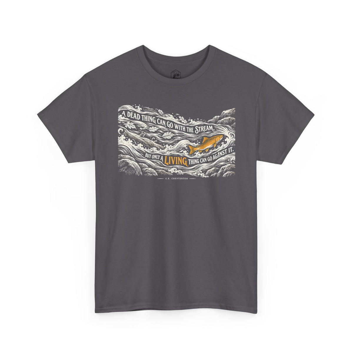 Chesterton Rapids Go Against the Stream T-shirt – Donkey Talk graphic tee