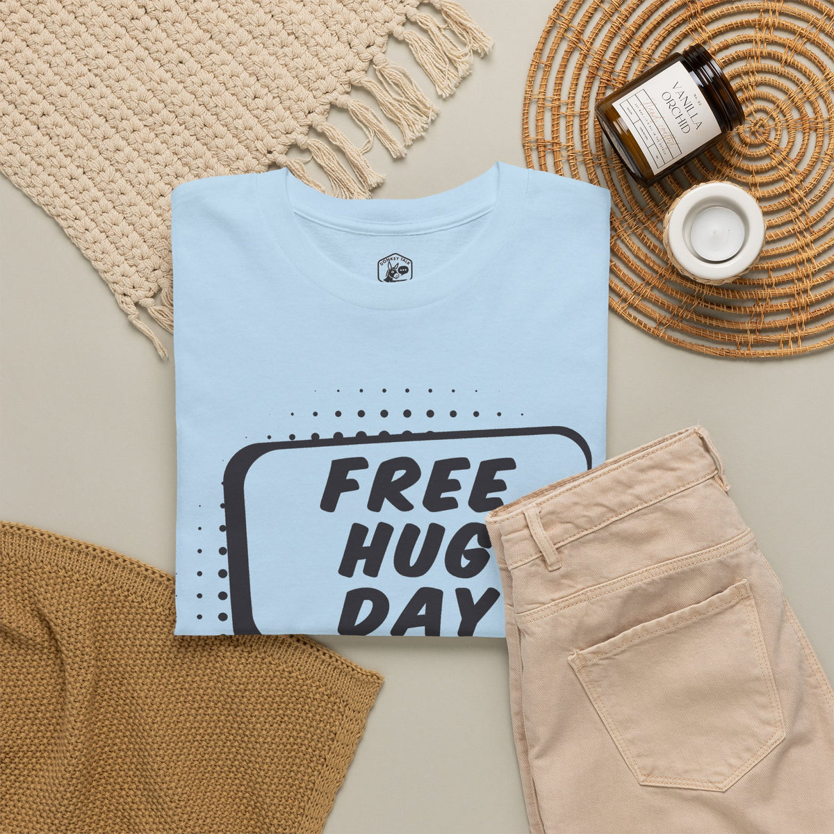 Free Hug Day T-Shirt | Comfort & Joy Graphic Tee, Unisex Cotton