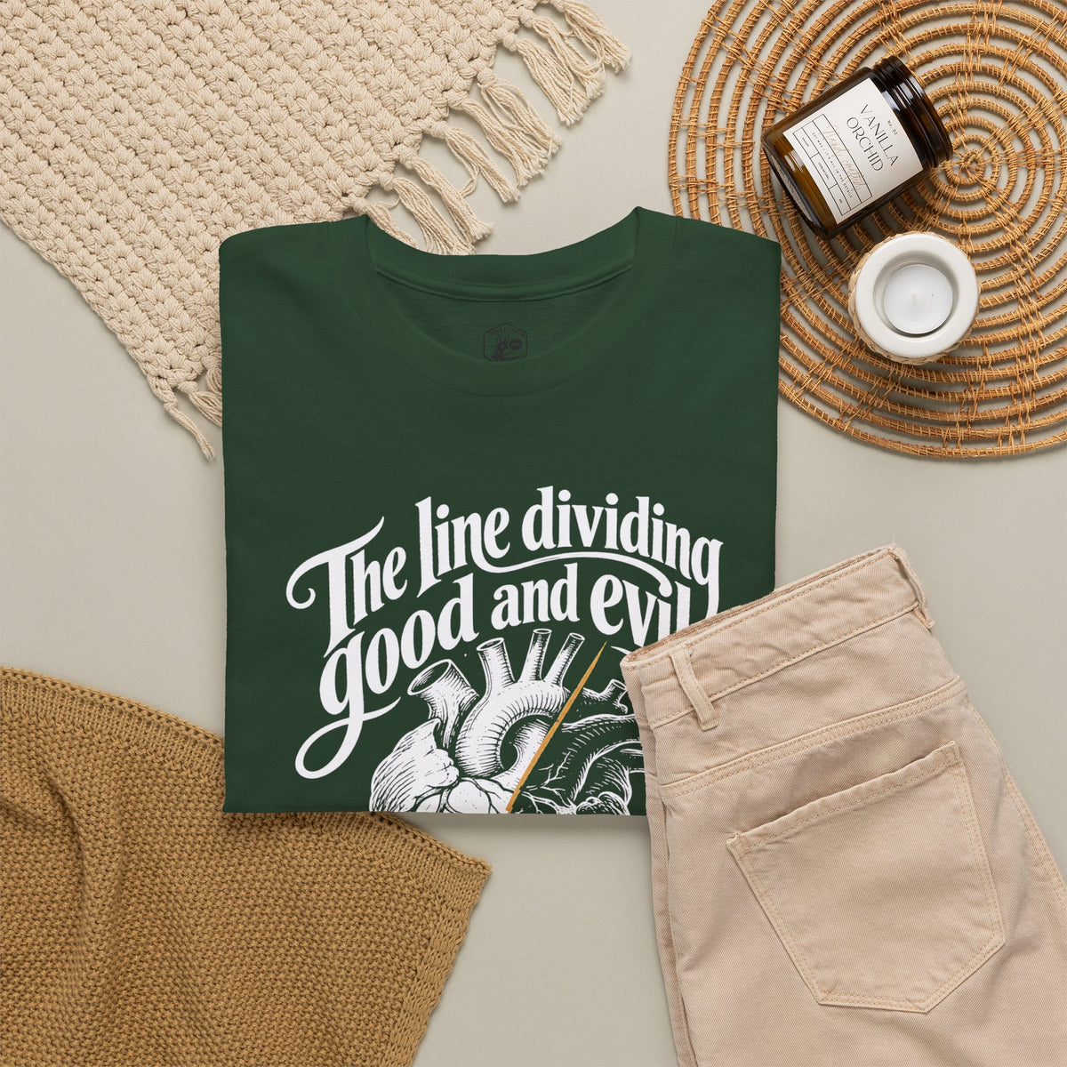 The Line Dividing Good and Evil T-shirt – Donkey Talk graphic tee