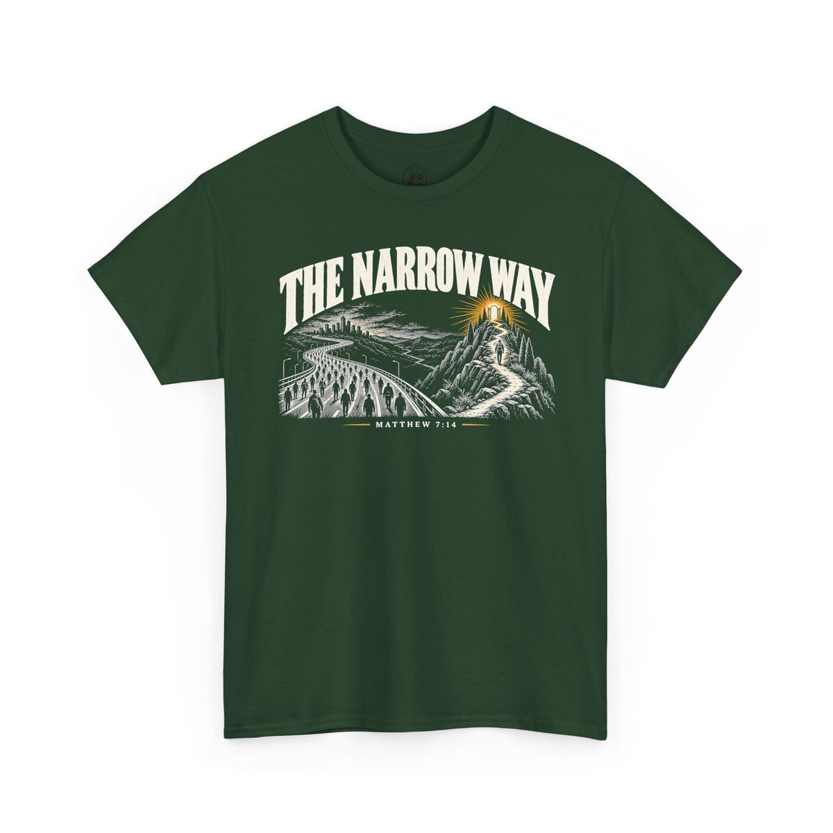 The Narrow Way Matthew 7:14 T-shirt – Donkey Talk graphic tee