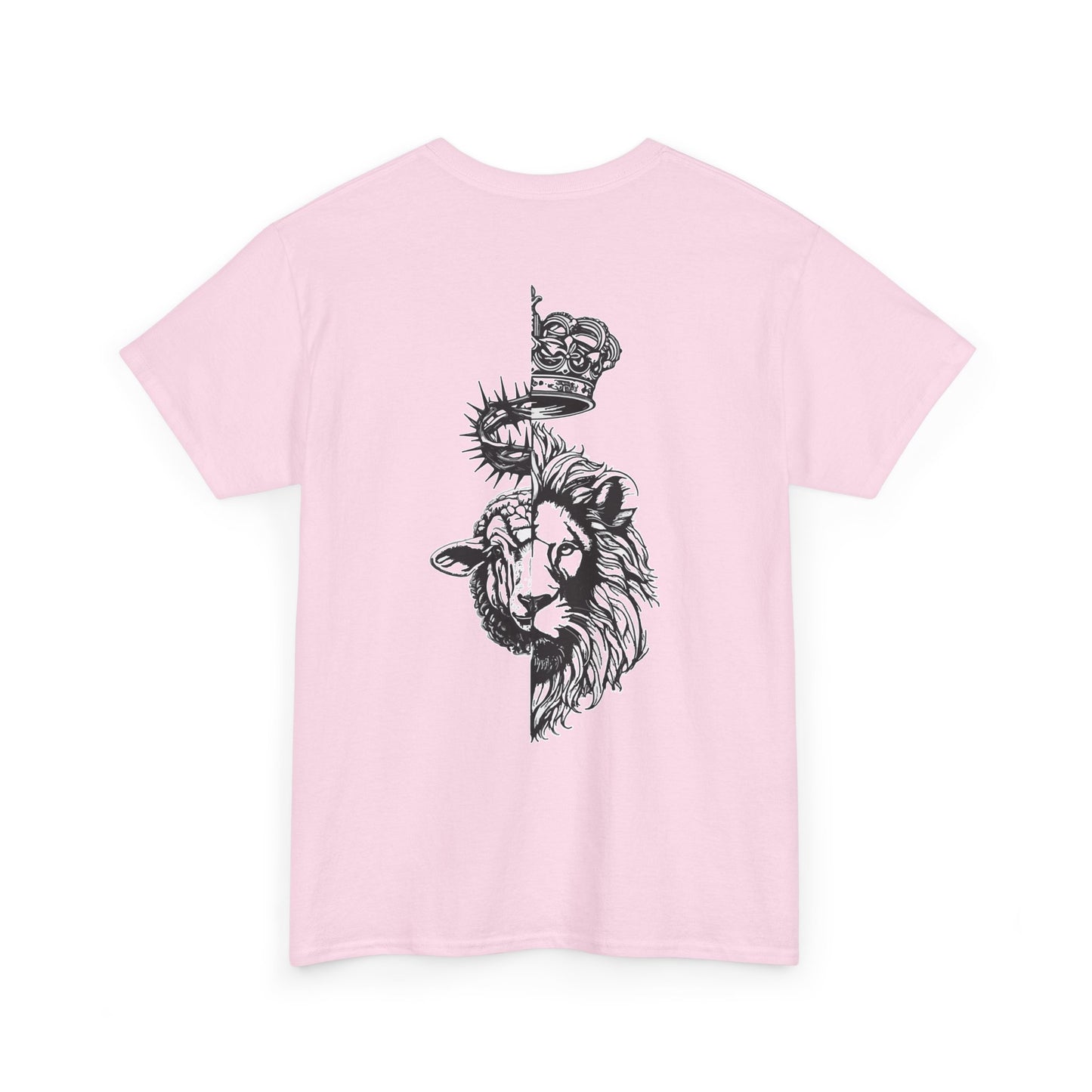 Lion & Crown Graphic Tee | Half Skull Lion Design T-Shirt