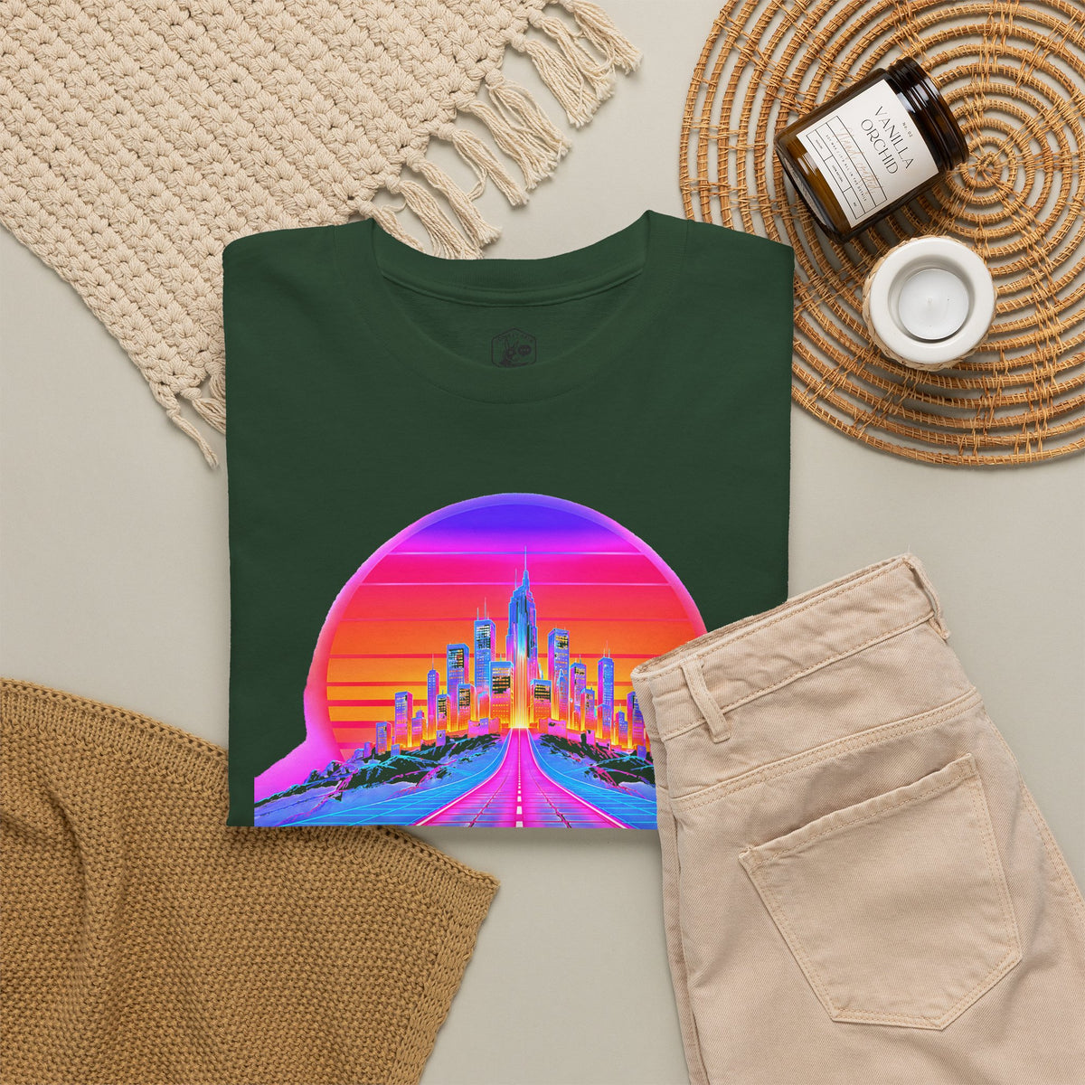 A City on a Hill Synthwave T-shirt – Donkey Talk graphic tee