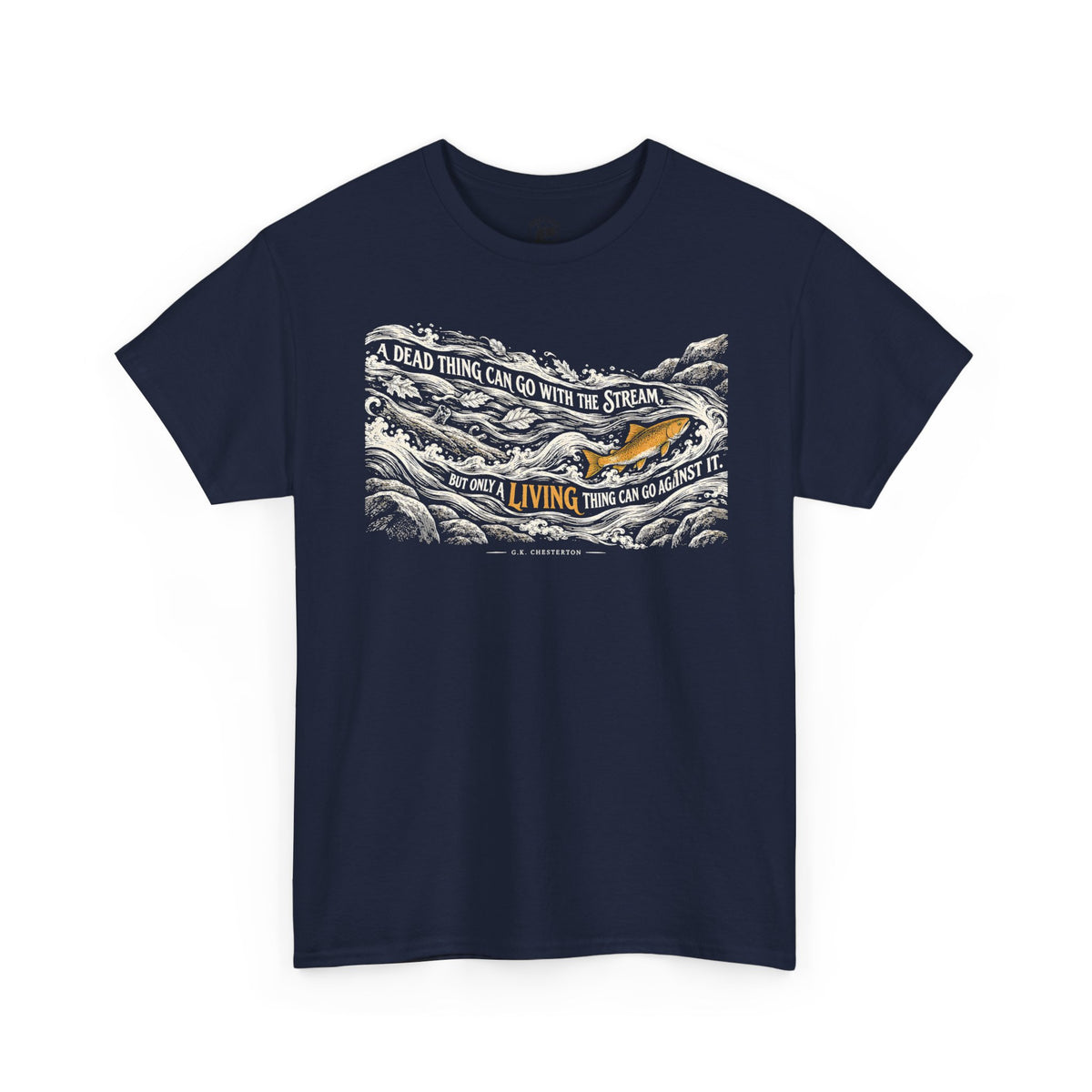 Chesterton Rapids Go Against the Stream T-shirt – Donkey Talk graphic tee