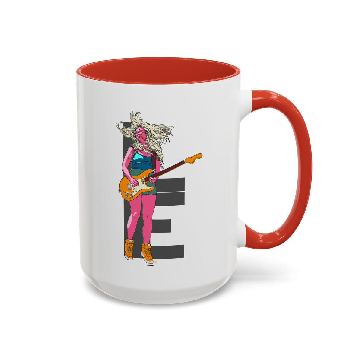 Coffee Mug — Colorful Guitarist Rock Music Accent Mug (11oz & 15oz)