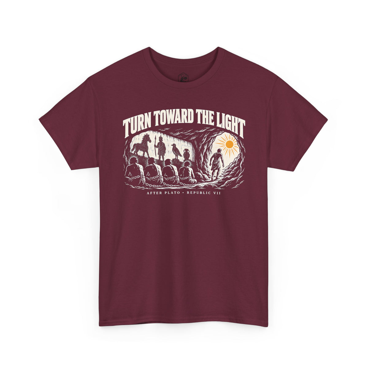 Turn Toward the Light Plato T-shirt – Donkey Talk graphic tee