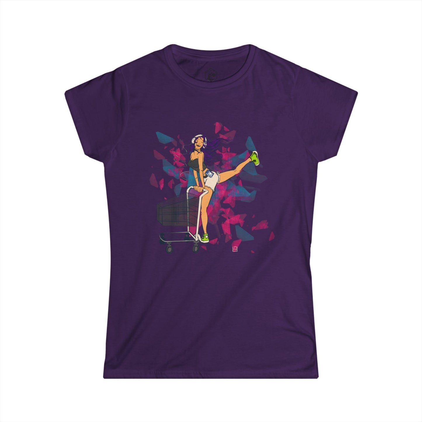 'Shopping Girl' Stylish Women's Tee - Fun Graphic Design for Fashion Lovers